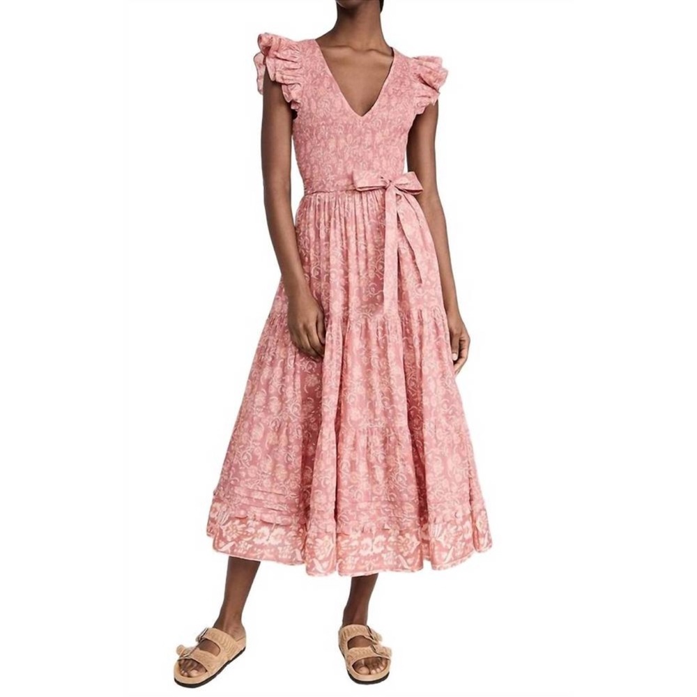 CLEOBELLA Rita Ankle Midi Dress in Camara Floral Organic Cotton Size Small
